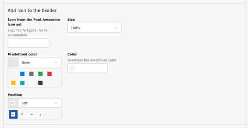 Add icon to the header