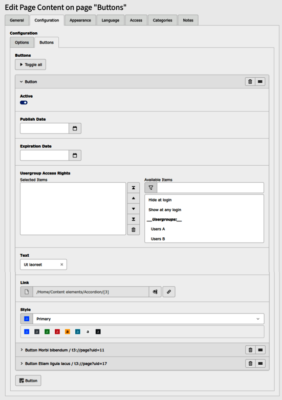 Configuration