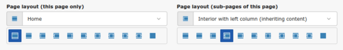 Page layout selector