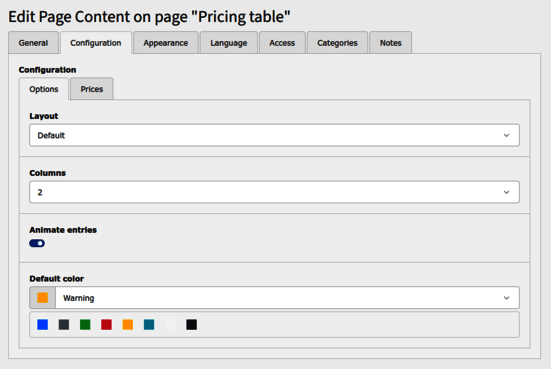 Configuration