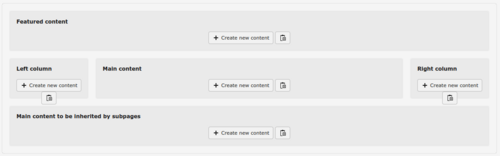 Interior with left and right columns